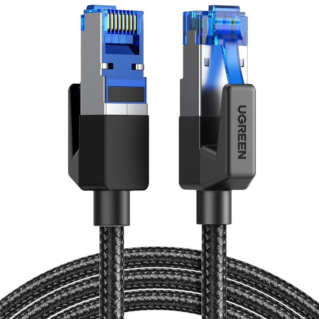 UGREEN 80429 CAT8 ETHERNET CABLE SHIELDED ROUND BRAIDED MODULAR PLUGS - 1M