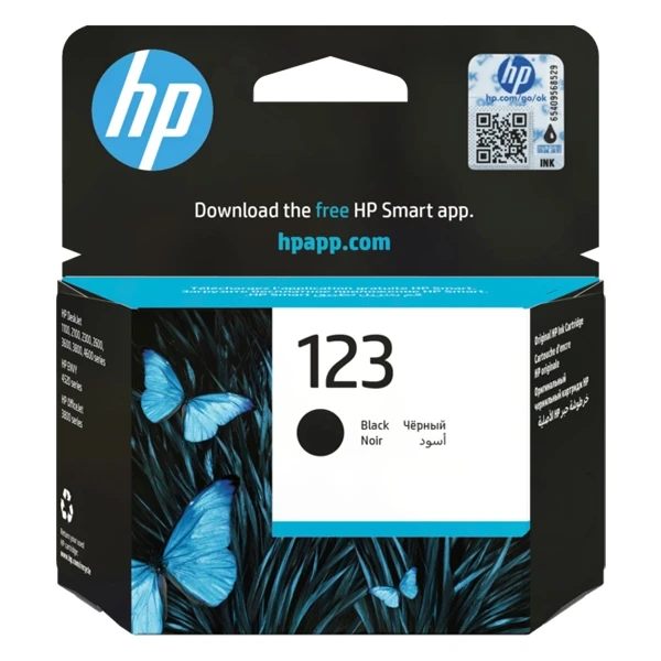 HP 123 BLACK INK CARTRIDGE