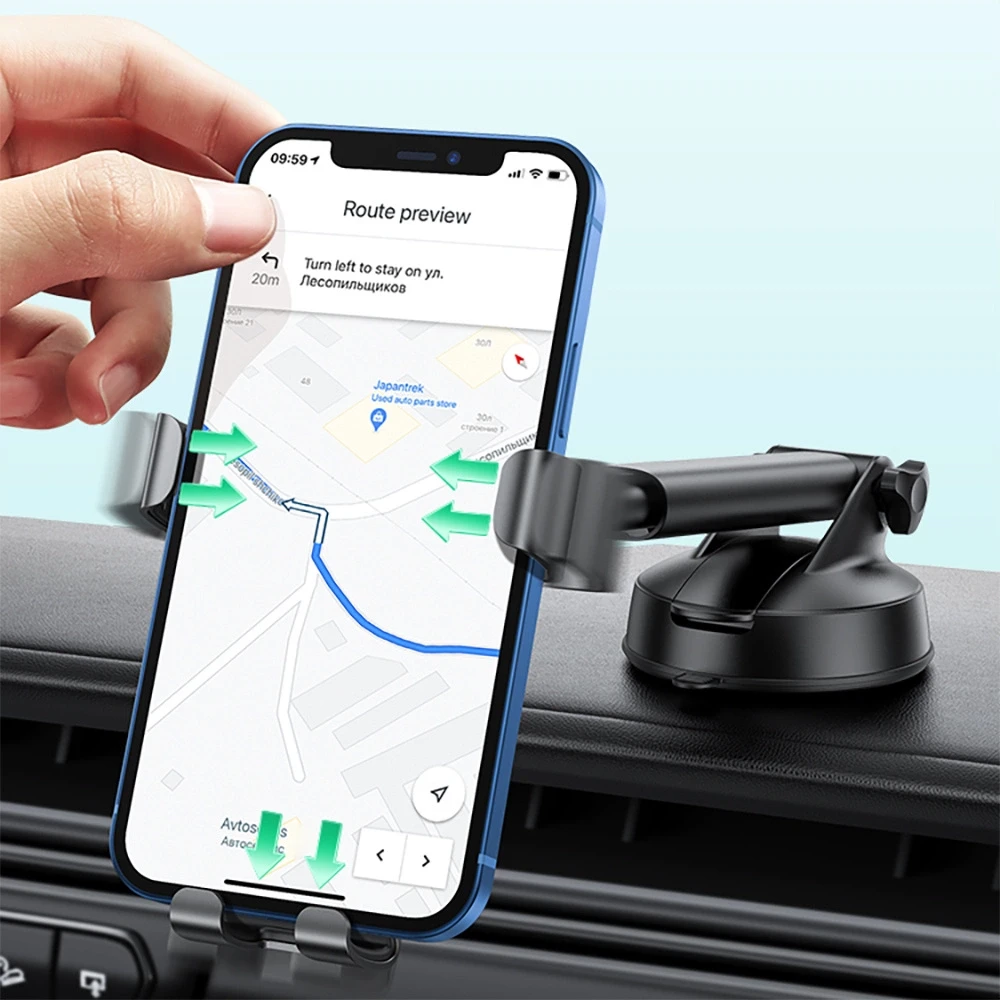 UGREEN 60990B GRAVITY CAR PHONE HOLDER WITH SUCTION CUP FOR DASHBOARD