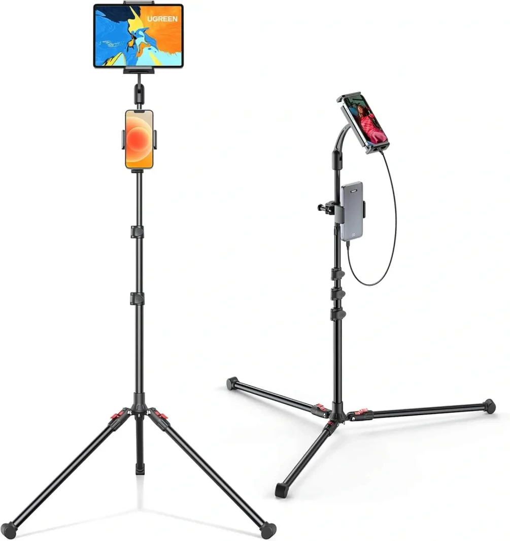 UGREEN 15647 TABLET TRIPOD FLOOR STAND - 68-Inch Height Adjustable