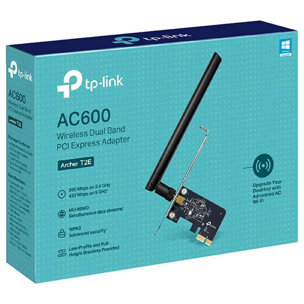 TP-LINK ARCHER T2E AC600 DUAL BAND PCI EXPRESS WIFI CARD ADAPTER