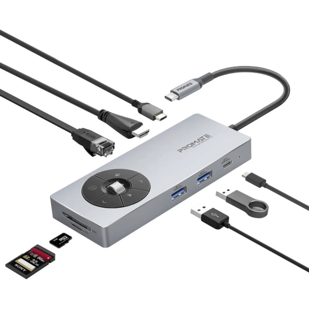 Multimedia Hub ICN.com : Promate Comandhub-Pro 14-in-1 Highspeed Multiport USB-C Hub ...