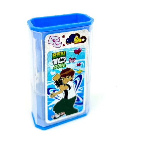 مبراة ذات شفرتين مع مرآة وممحاة 6×4×2 سم - BEN10