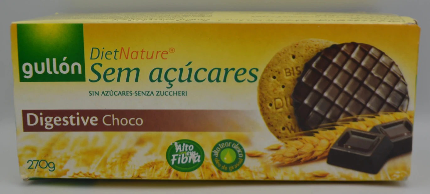 Gullon Digestive Biscuits with Chocolate Sugar-Free 270g