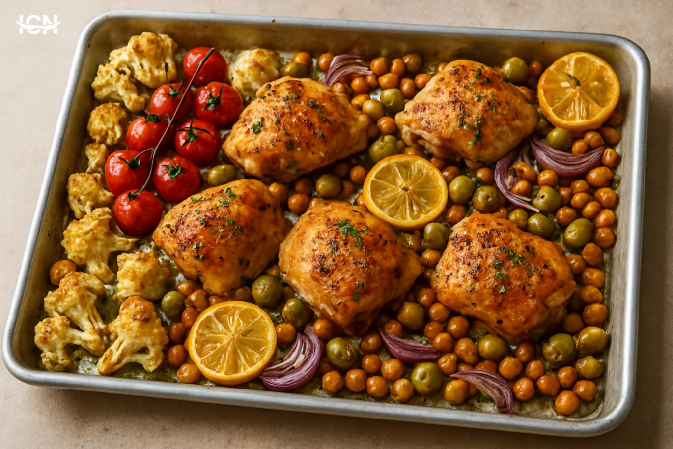 روتين عشاء متوسطي بصينية واحدة
