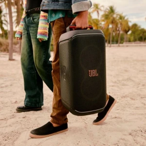 JBL Partybox Club 120 Portable Party Speaker 160W Output Power Bluetooth 5.3 Futuristic Lightshow Up to 12 Hours of Play Time Auracast Connection IPX4 Rated Protection - Black
