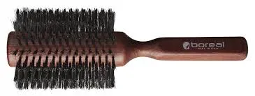 Boreal Maxi Roller Wood Handle Hair Brush- Natural Bristle