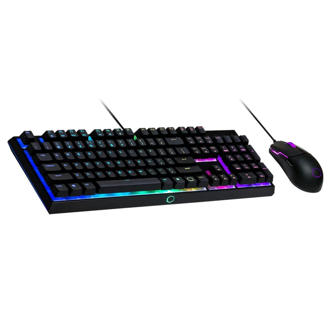 كولر ماستر MS110 RGB Mem-Chanical مجموعة لوحة مفاتيح وماوس للألعاب (عربي)