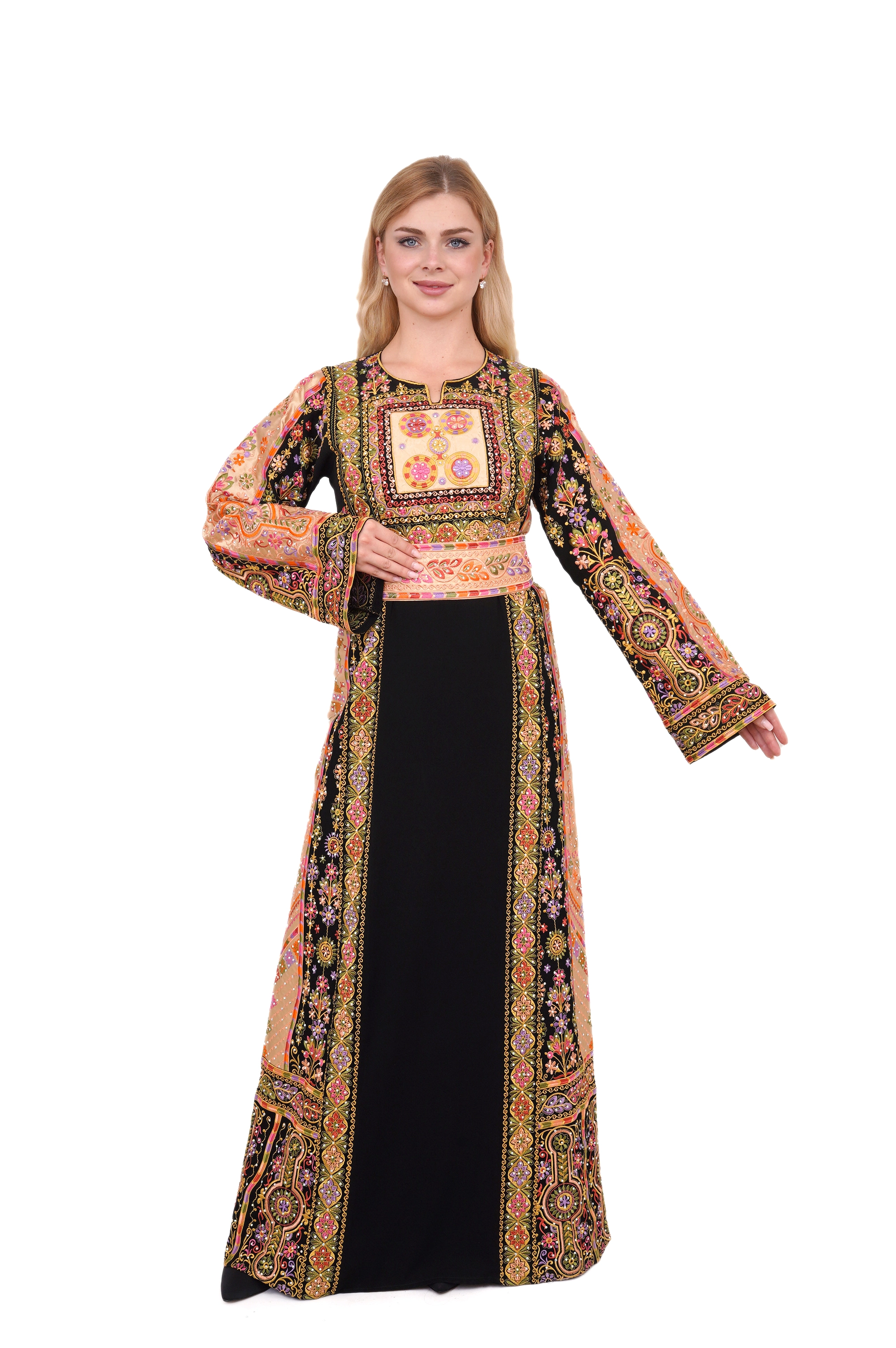 Naksheh Thoub Janb Satan Black & Gold
