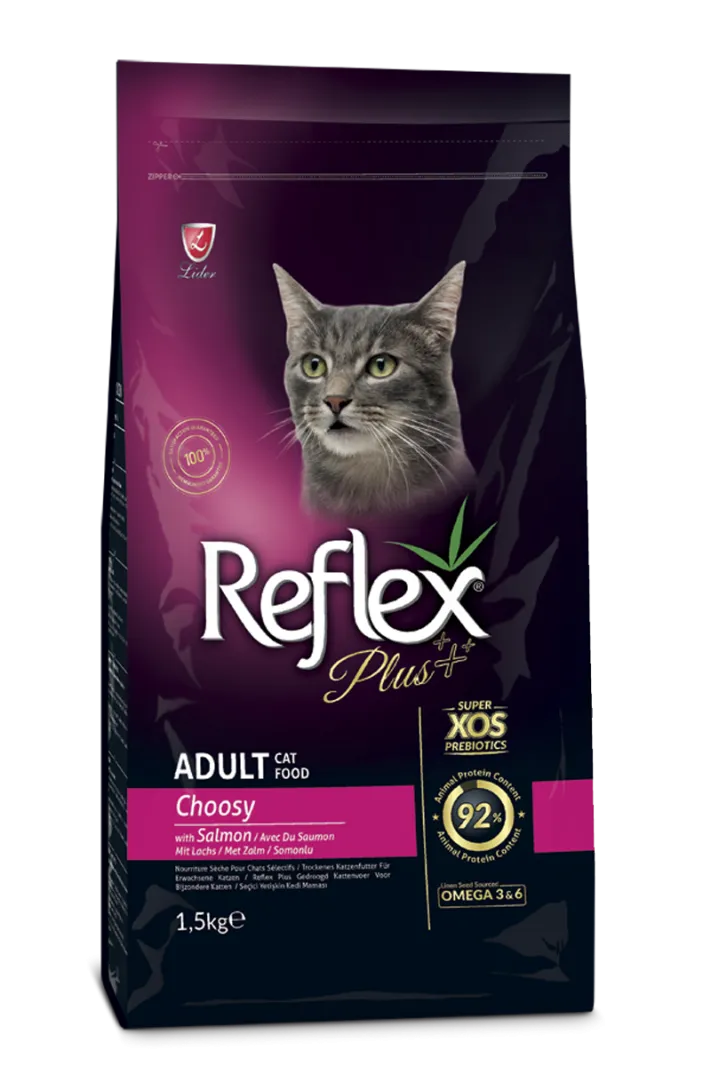 Reflex Plus Choosy Adult Cat Food with Salmon 1.5 kg