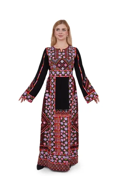 نقشة ثوب طارة اسود واحمر