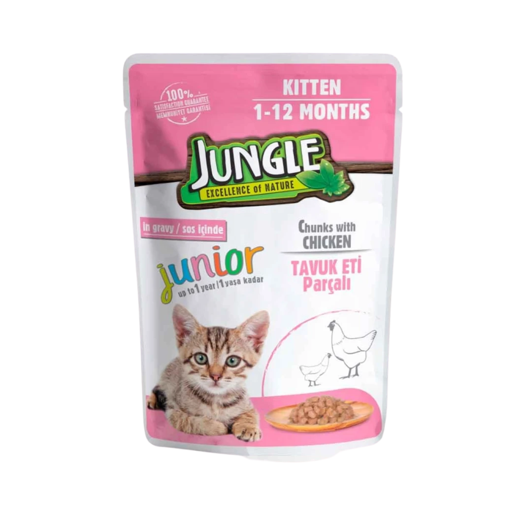 jungle pouch for Kitten Chicken in Gravy 100g