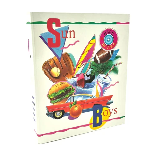 مجلدات مدرسية عتيقة مكونة من حلقتين من الورق المقوى المقوى المتين مقاس 32×26×4 سم - Sun Boys