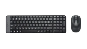 لوجيتك Mk220 لوحة مفاتيح وماوس لاسلكية كومبو أسود