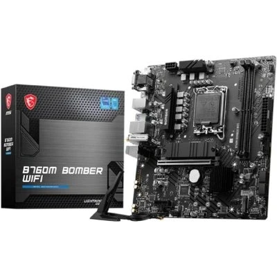 لوحة أم MSI B760M GAMING PLUS WIFI 6E mATX تدعم DDR5 PCIe 4.0 2x M.2 Gen 4 2.5G LAN من الجيل الرابع عشر/الثالث عشر/الثاني عشر - أسود