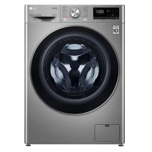 غسالة ملابس LG 8 كجم 1200 دورة في الدقيقة بخار Direct Drive ThinQ - فضي (جديد 0)