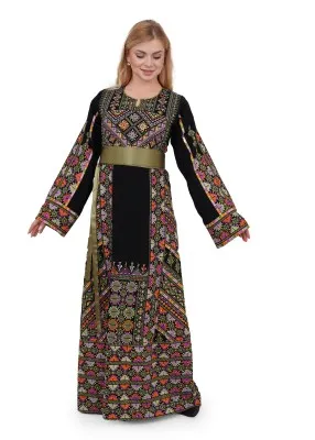نقشة ثوب سبعات اسود واخضر