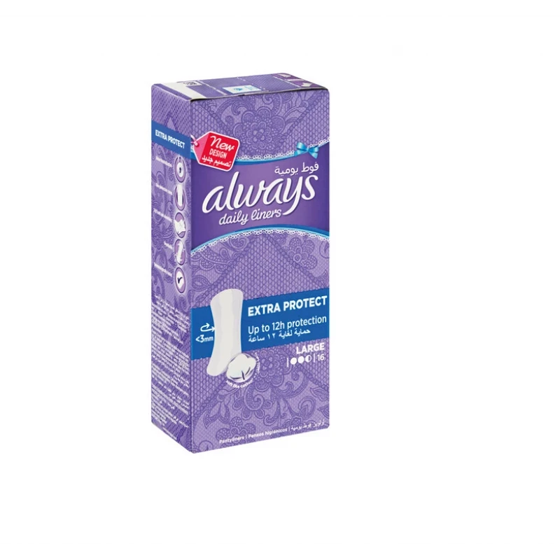 ALWAYS EXTRA PROTECT DAILY LINERS LARGE 16