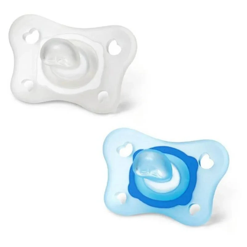 CHICCO MINI SOFT SOOTHER BOY SILICON 0-2 M 2PCS