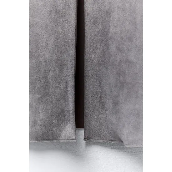 ZARA COAT, FAUX SUEDE COAT, GRAY