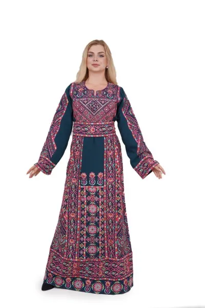  ثوب نص طلس جديد اخضر