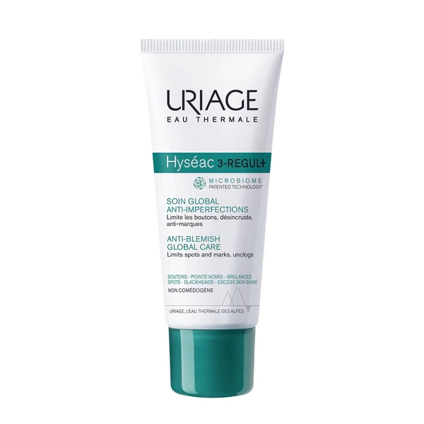 Hyseac 3-Regul Moisturising Cream For Elimination Of Acne Spots Blackheads & Shine-40Ml- Uriage