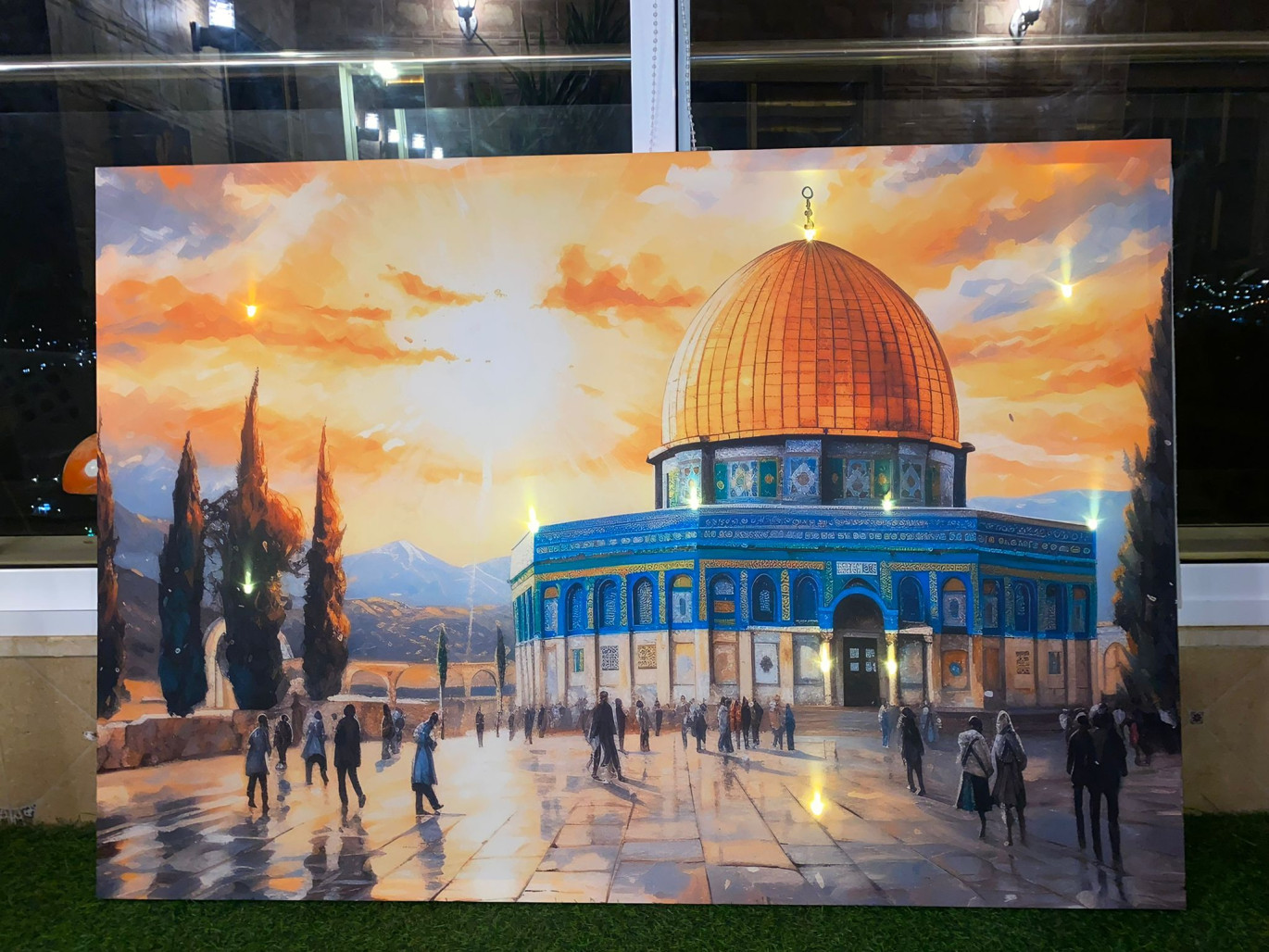 برواز مضيء ( القدس 2 ) مقاس (90*60)
