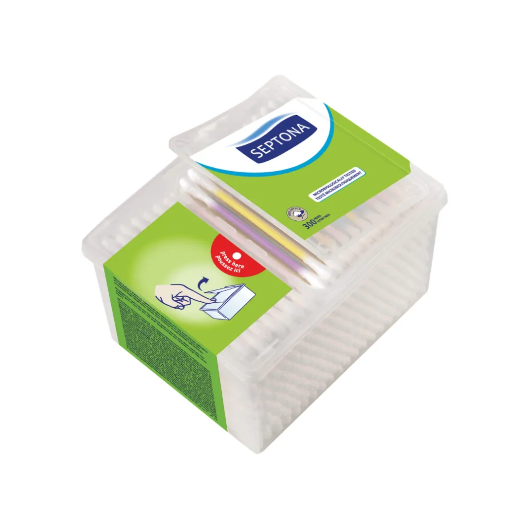 Septona Cotton Buds ( 300pcs)- Dispenser- Box