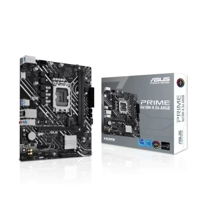 ASUS H610M-K ARGB micro-ATX motherboard with DDR4, PCIe 4.0, M.2 slot