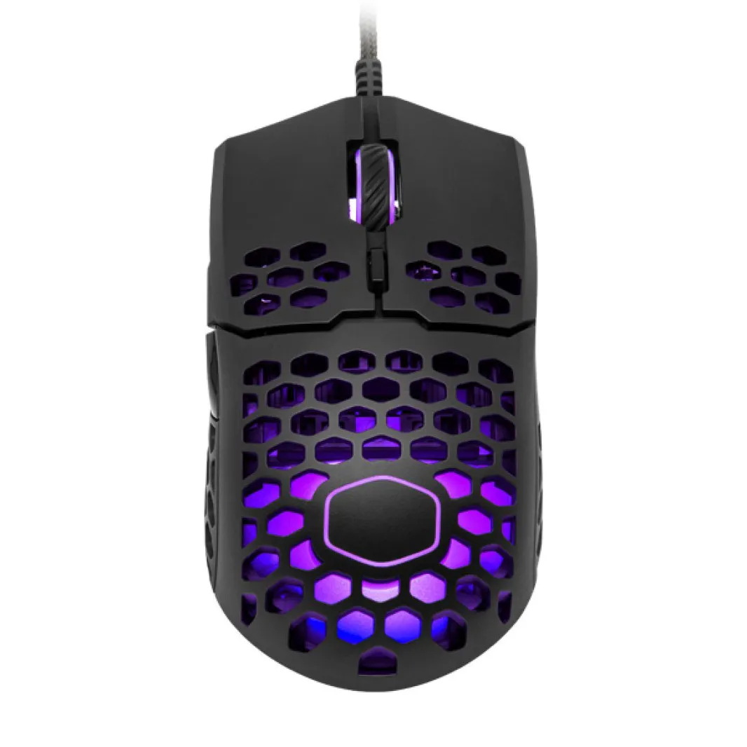 كولر ماستر MM711 أسود مطفي RGB 60G مع ماوس ألعاب خفيف الوزن بدقة 16000 نقطة في البوصة