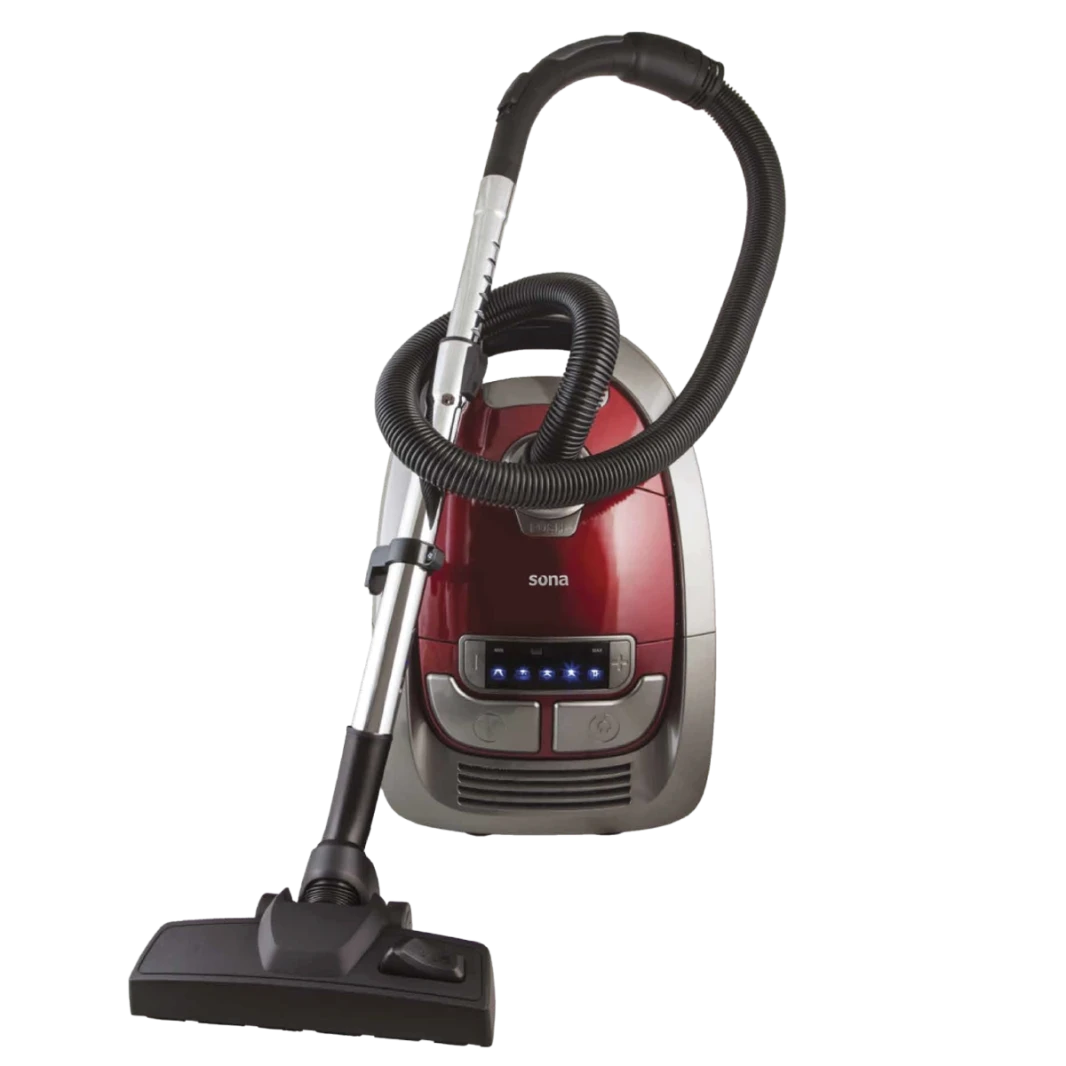 Sona Vacuum Cleaner 2400W 6L With Screen And Speed Control Turbo Mode Red