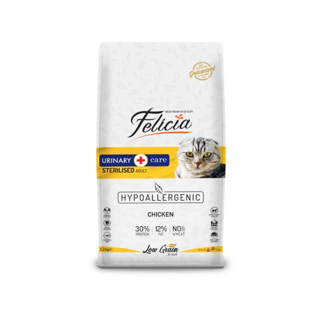 FELICIA LOW GRAIN CAT STERILISED CHICKEN 12 KG
