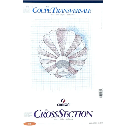 Canson 8/8 CrossSection Squares Sketch Pad 75g 40 Sheets - A3