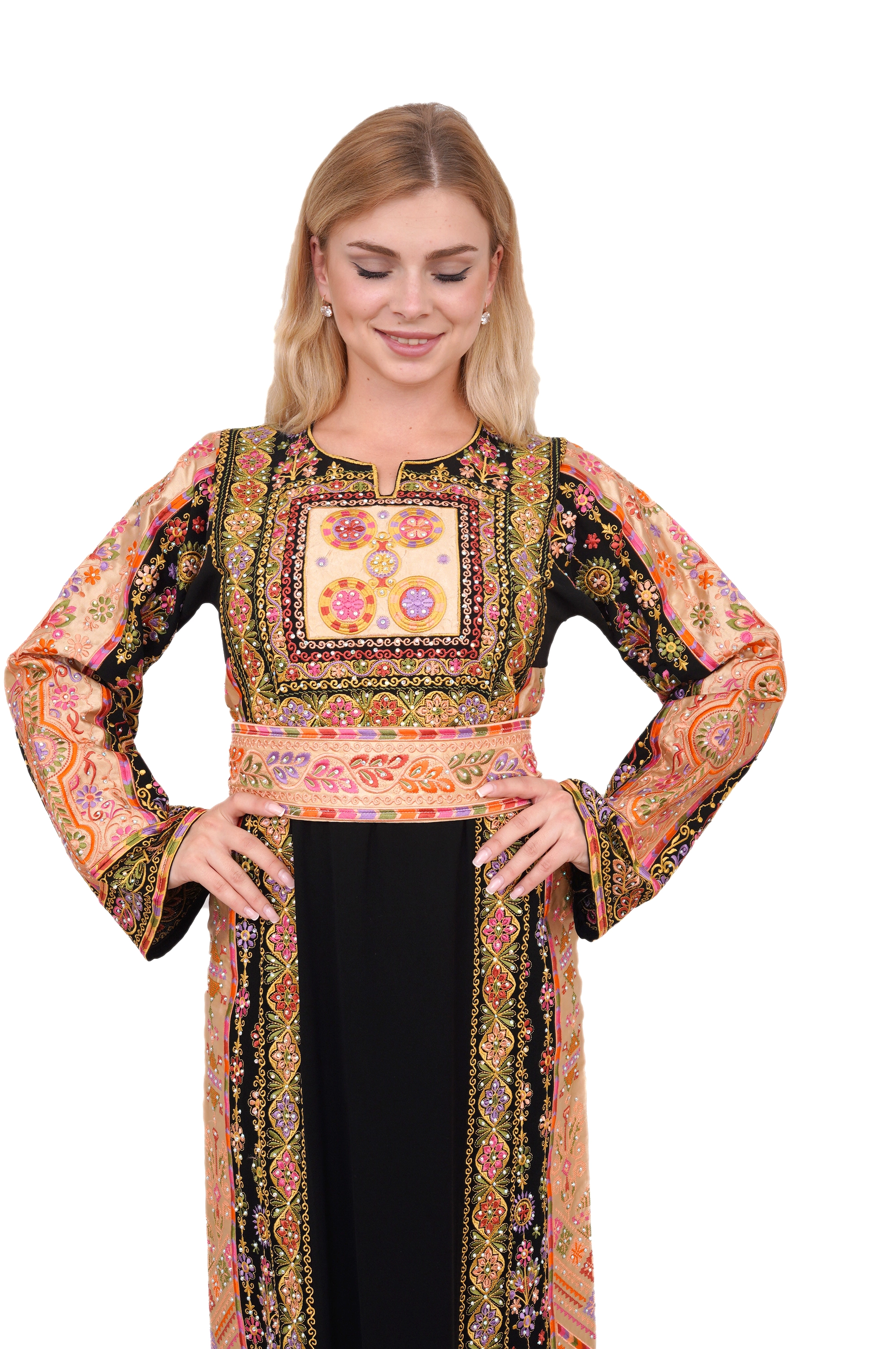 Naksheh Thoub Janb Satan Black & Gold