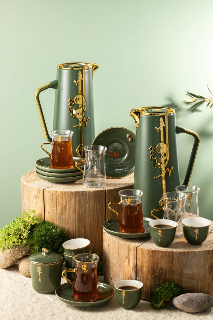 Luxury Full Hospitality Set From Liqaa - Olive + Gold