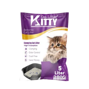 Kitty 5Lرمل قطط  برائحة اللافندر