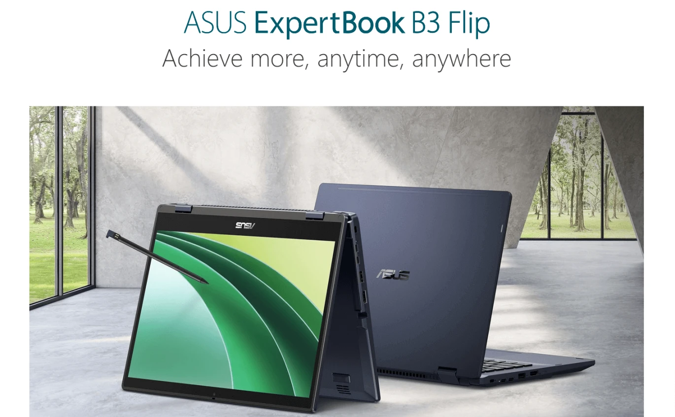 ASUS ExpertBook B3 Flip Touch screen 14.0-inch FHD - 12th Gen Intel Core i5-1235U - Dark Grey