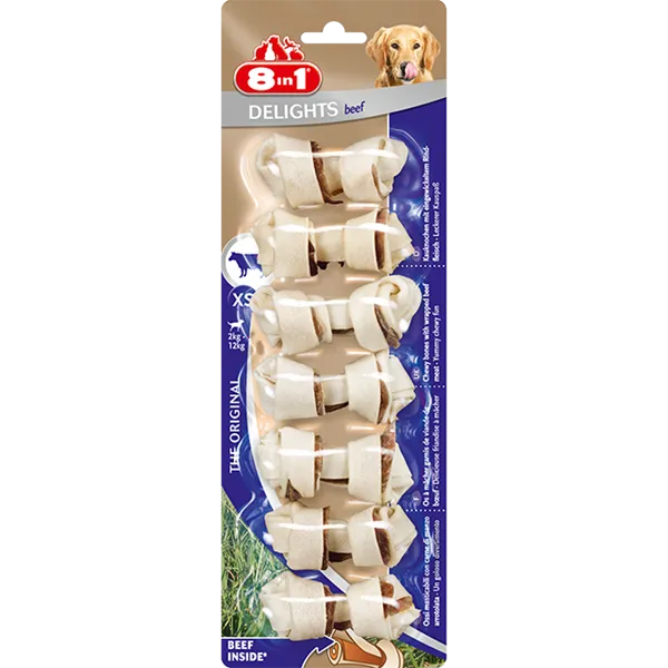 8in1 Beef Delights Bones XS