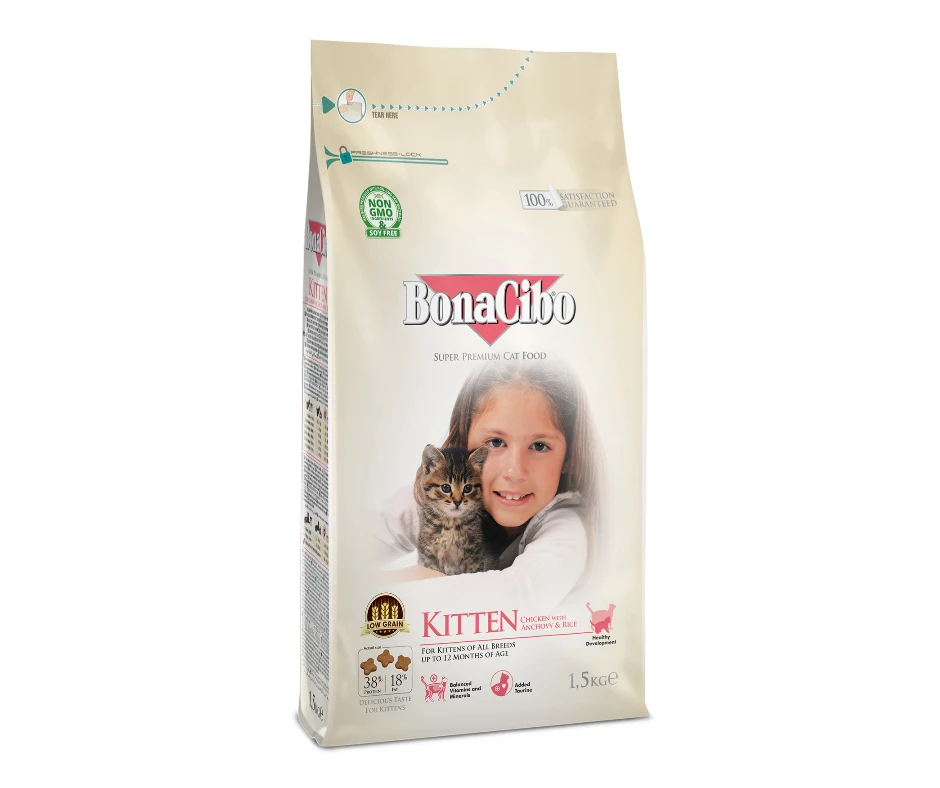 BonaCibo Kitten Chicken with Anchovy & Rice 1.5 KG