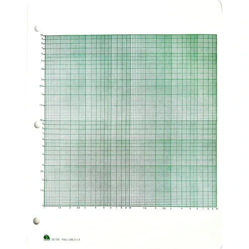 Ampad Citadel Engineering Fillers Full Log 2x2 Sulphite Ledger 8.5" x 11" Heavy Weight Green - 20 Sheets