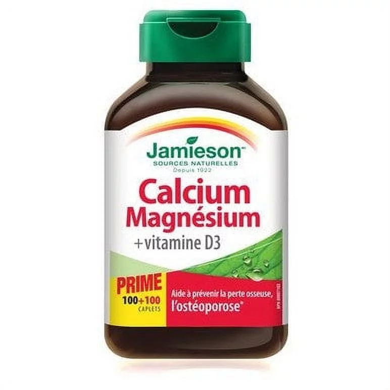 JAMIESON CALCIUM MAGNESIUM+VITD3 (100+100 CAPSULES)