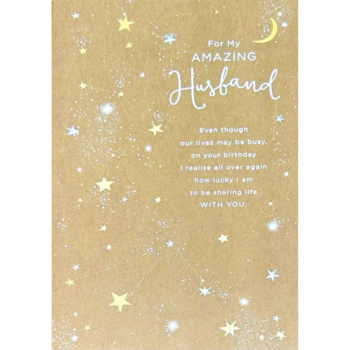 UK Greetings Husband's Birthday Greeting Card 15x23cm with Envelope