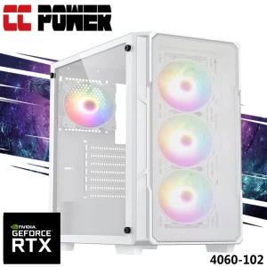 CC Power 4060-102 Gaming PC 12Gen Intel Core i5 6-Cores w/ RTX 4060 8GB DDR6 & Advance Air Cooler