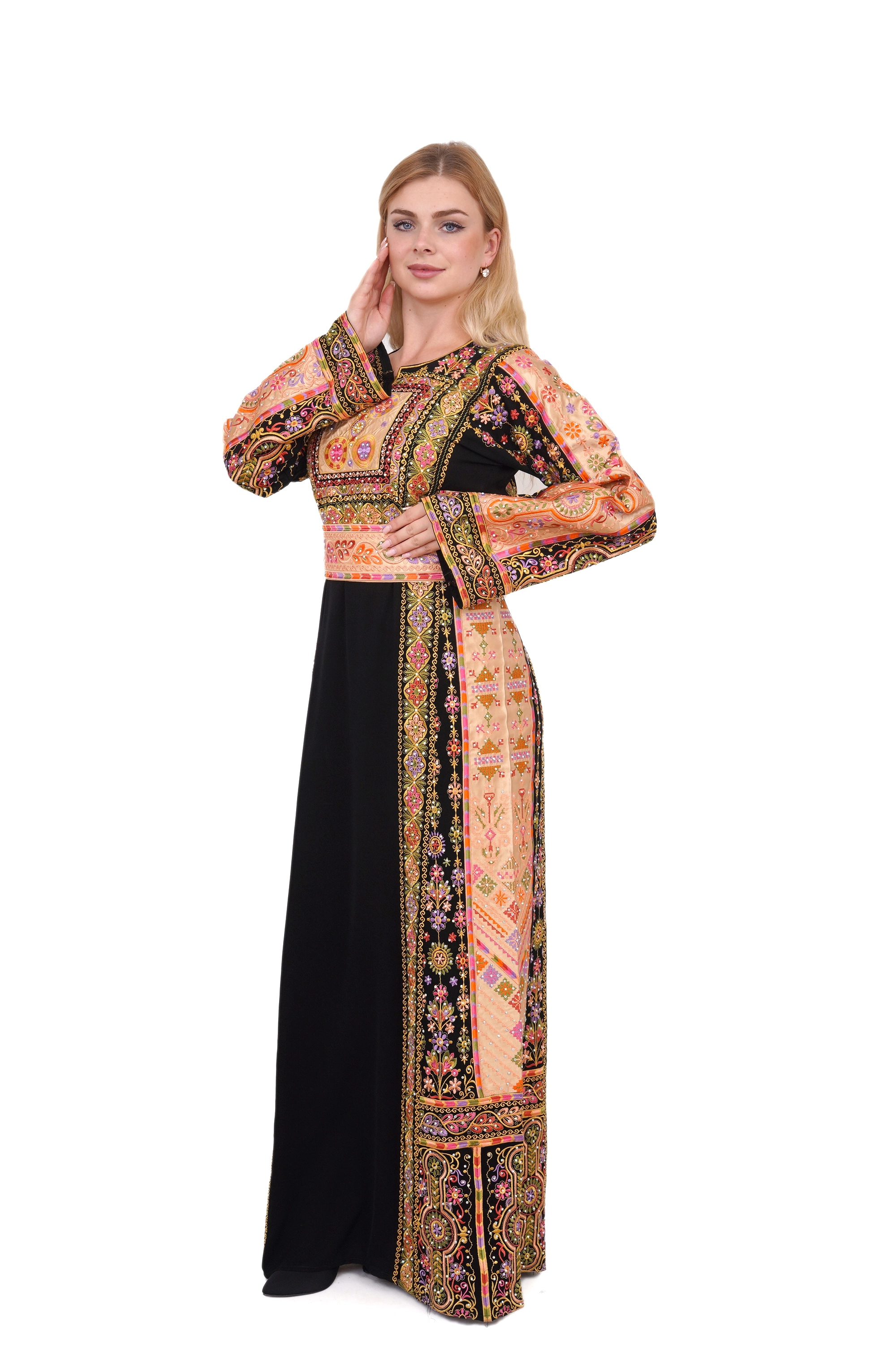 Naksheh Thoub Janb Satan Black & Gold