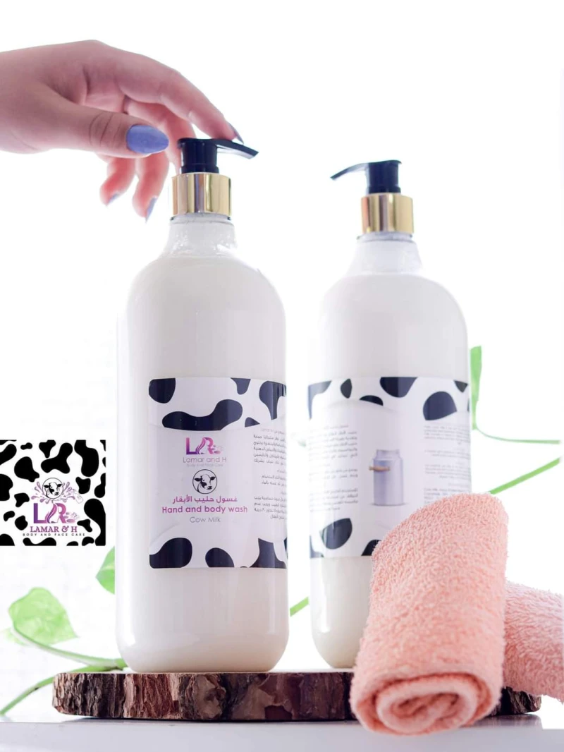 Body and hand lotion with cow's milk