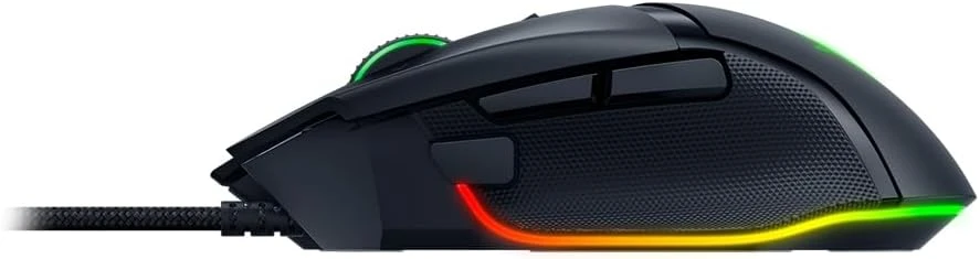 ماوس العاب مريح قابل للتخصيص باسيليسك V3 من رايزر: اسرع مفتاح ماوس - اضاءة كروما RGB ومستشعر بصري 26K DPI و11 زر قابل للبرمجة وعجلة امالة هايبر سكرول، اسود كلاسيكي