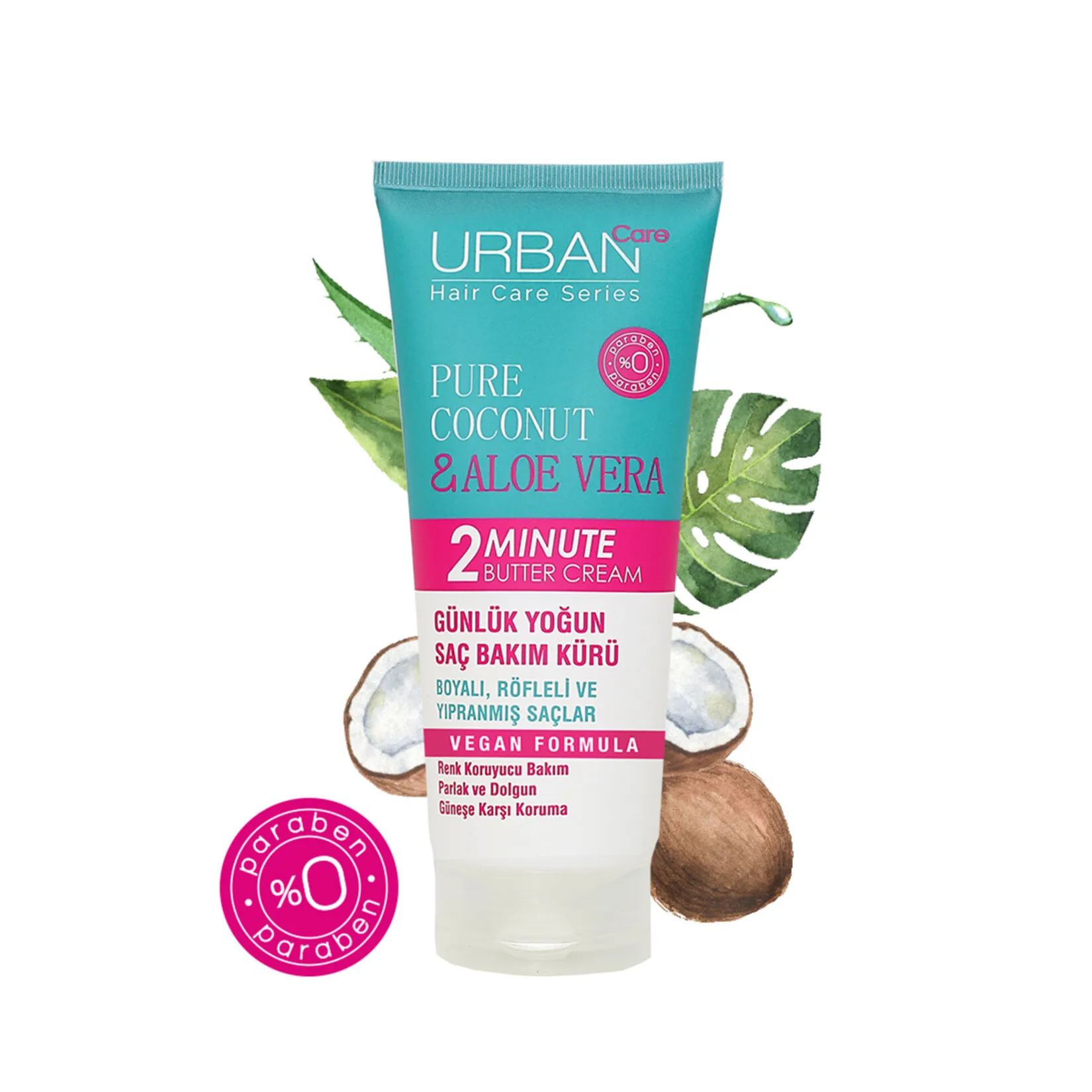 مجموعة العناية بالشعر بجوز الهند النقي والصبار من Urban Care