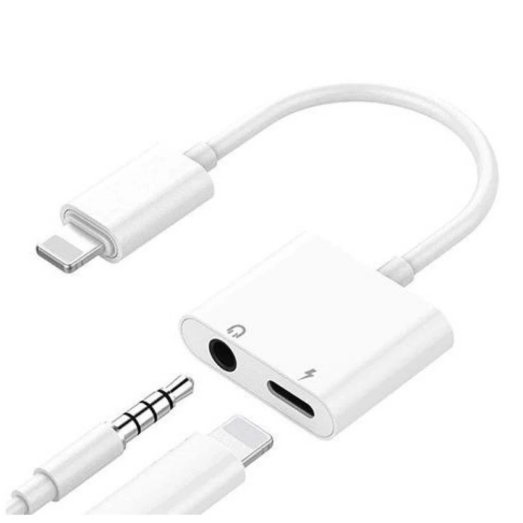 محول 2 في 1 من Lightning إلى 3.5 مم للايفون