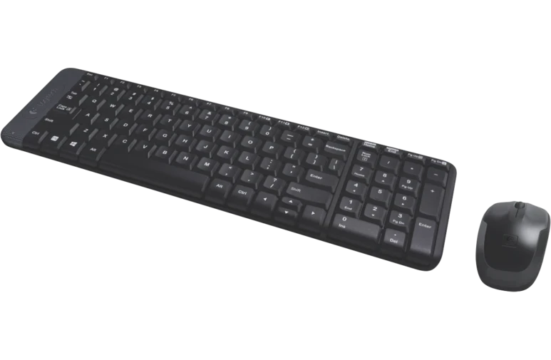 لوجيتك Mk220 لوحة مفاتيح وماوس لاسلكية كومبو أسود