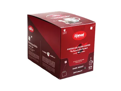 Al Ameed Coffee - American Filter Coffee pack Dark 12 Bags